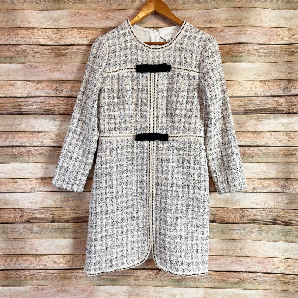 Tuckernuck Pomander Place Brigitta Tweed Bow preppy classic Dress Size Medium